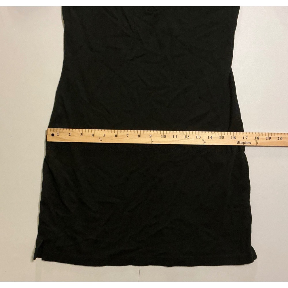 Lacoste Womens Black Pique Cotton Stretch Polo Dress Short Sleeve Sz 36 Tennis - Picture 8 of 9